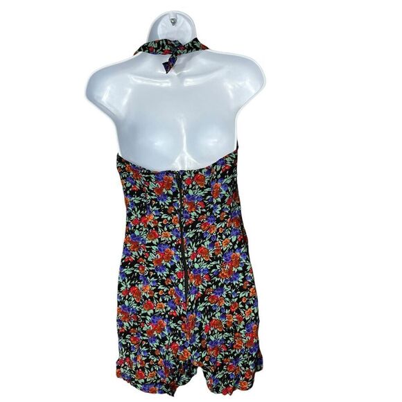 Vintage Selections Halter Top Flower Print Romper - Picture 5 of 7